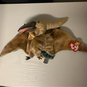 Ty Swoop Plush Pterodactyl with Tan and Black Accents